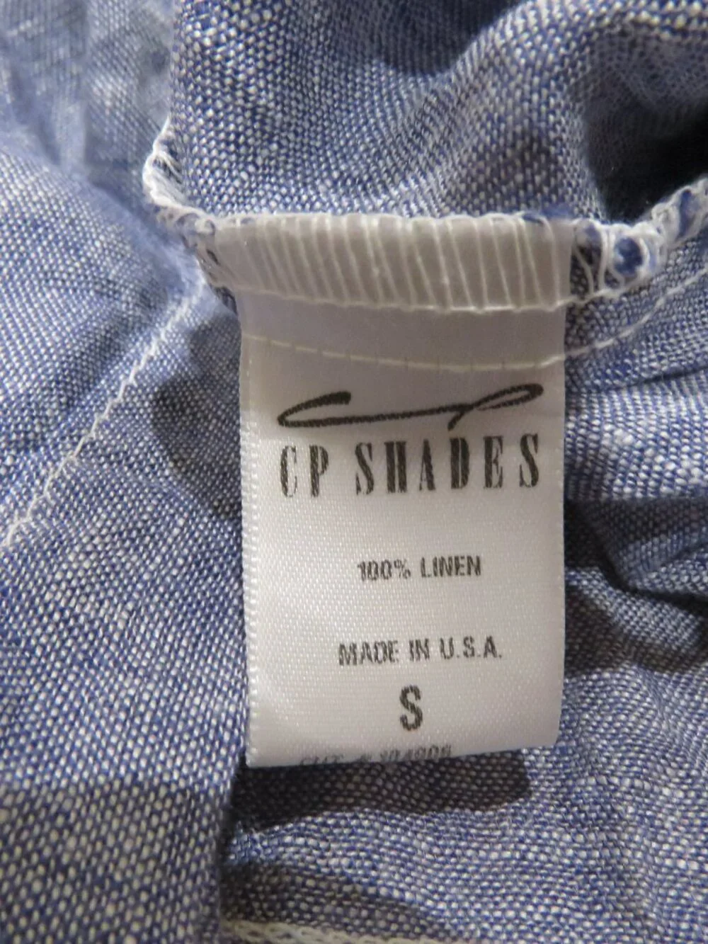 CP SHADES Regina 100% Linen Tunic Light Blue Gauzy Sml Coastal Beach Lagenlook - Picture 15 of 15